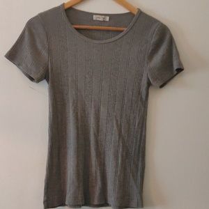 Madewell ribbed gray tee